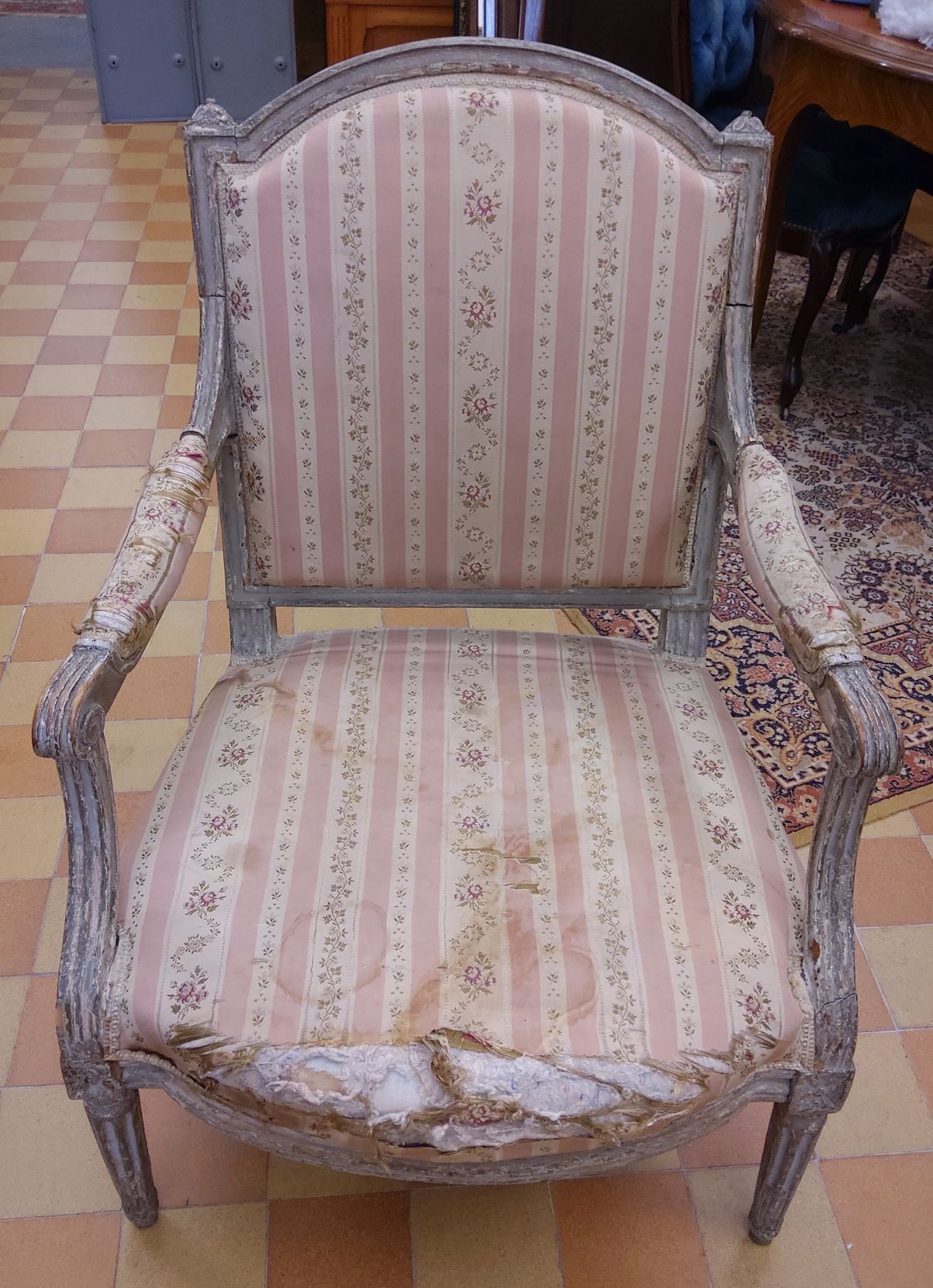 A Louis XVI Fauteuil Armchair
